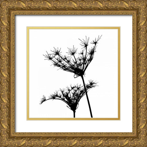 Silhouette daâ‚¬â„¢esprit II Gold Ornate Wood Framed Art Print with Double Matting by Burkhart, Monika