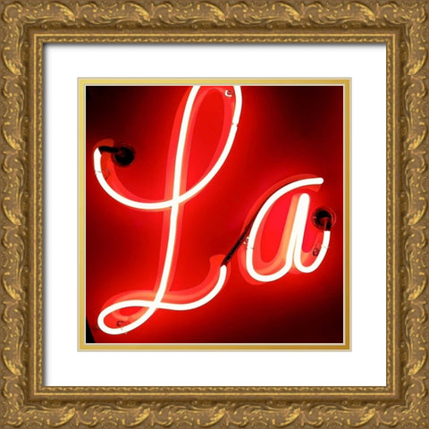 La Gold Ornate Wood Framed Art Print with Double Matting by Burkhart, Monika