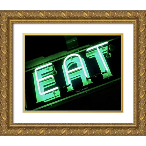 Eat Gold Ornate Wood Framed Art Print with Double Matting by Burkhart, Monika