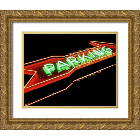 Parking Gold Ornate Wood Framed Art Print with Double Matting by Burkhart, Monika