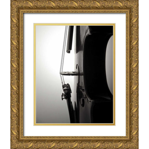 Violin II Gold Ornate Wood Framed Art Print with Double Matting by Burkhart, Monika