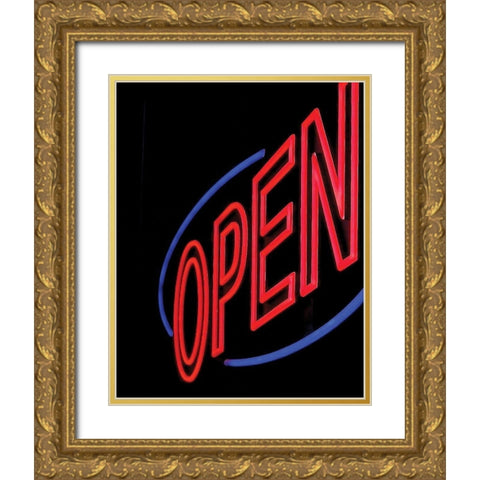 Open Gold Ornate Wood Framed Art Print with Double Matting by Burkhart, Monika
