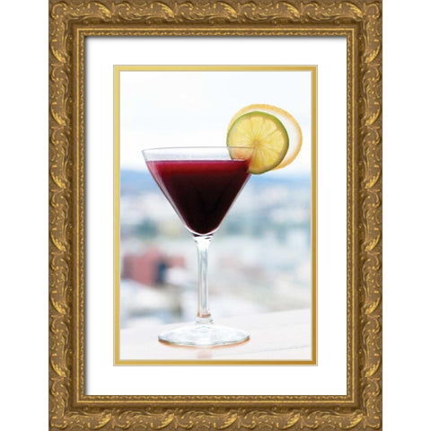 Cocktail Hour V Gold Ornate Wood Framed Art Print with Double Matting by Berzel, Erin