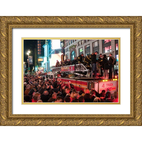 Pride of Midtown IV Gold Ornate Wood Framed Art Print with Double Matting by Berzel, Erin