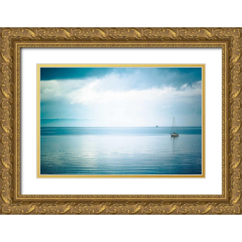 Whidbey Island II Gold Ornate Wood Framed Art Print with Double Matting by Berzel, Erin