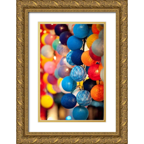 Colorful Lights I Gold Ornate Wood Framed Art Print with Double Matting by Berzel, Erin