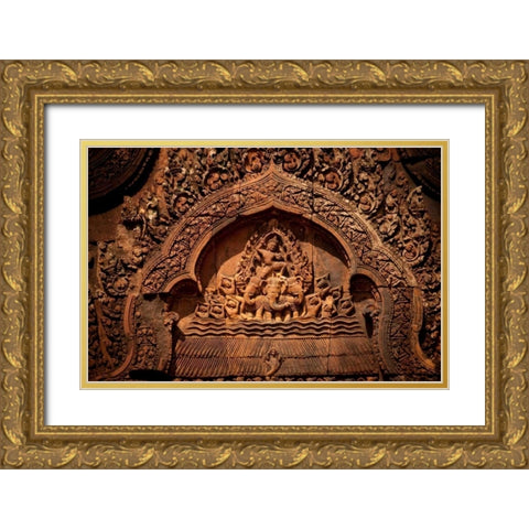 Carvings III Gold Ornate Wood Framed Art Print with Double Matting by Berzel, Erin