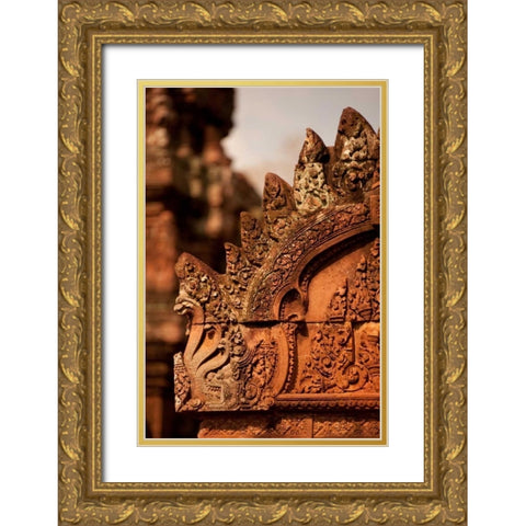 Carvings IV Gold Ornate Wood Framed Art Print with Double Matting by Berzel, Erin