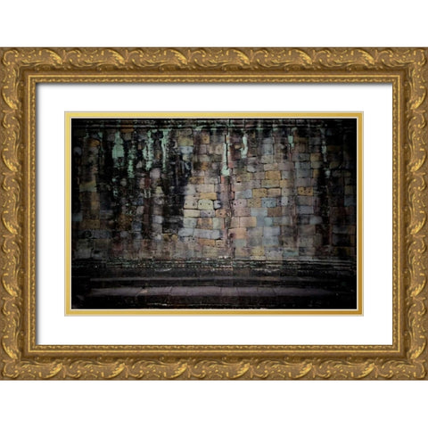 Colors of Preah Khan Gold Ornate Wood Framed Art Print with Double Matting by Berzel, Erin