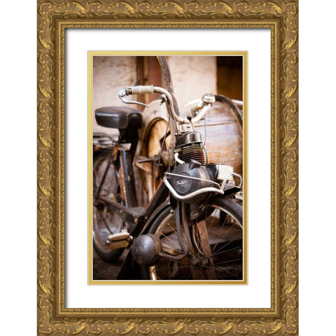 Moto II Gold Ornate Wood Framed Art Print with Double Matting by Berzel, Erin