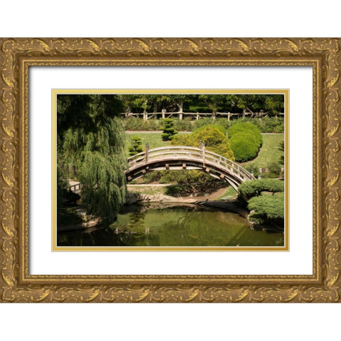 Moon Bridge I Gold Ornate Wood Framed Art Print with Double Matting by Berzel, Erin
