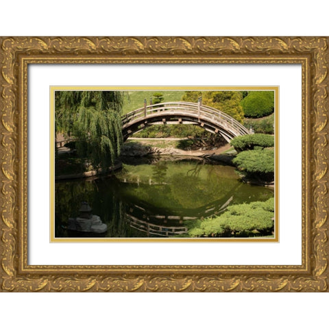 Moon Bridge II Gold Ornate Wood Framed Art Print with Double Matting by Berzel, Erin
