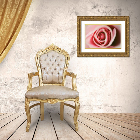 Pink Rose Gold Ornate Wood Framed Art Print with Double Matting by Berzel, Erin