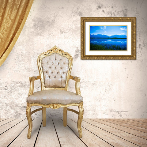 Mission Mountains I Gold Ornate Wood Framed Art Print with Double Matting by Berzel, Erin