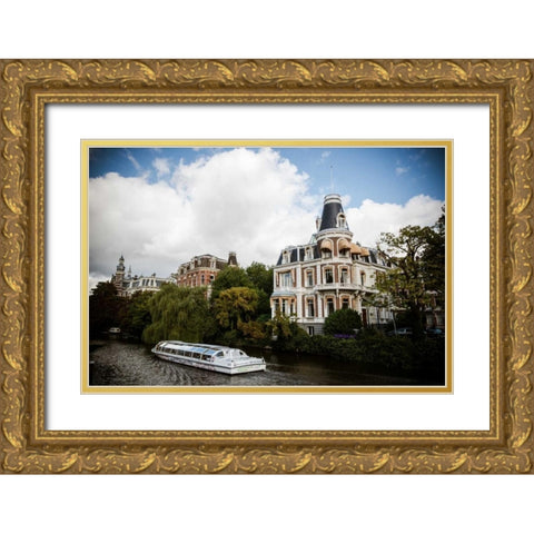 Amsterdam Canal IV Gold Ornate Wood Framed Art Print with Double Matting by Berzel, Erin