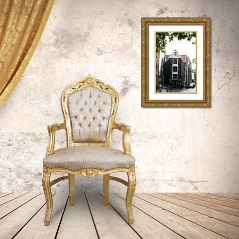 Amsterdam Koggestraat Gold Ornate Wood Framed Art Print with Double Matting by Berzel, Erin