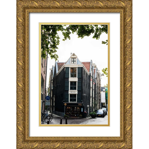 Amsterdam Koggestraat Gold Ornate Wood Framed Art Print with Double Matting by Berzel, Erin