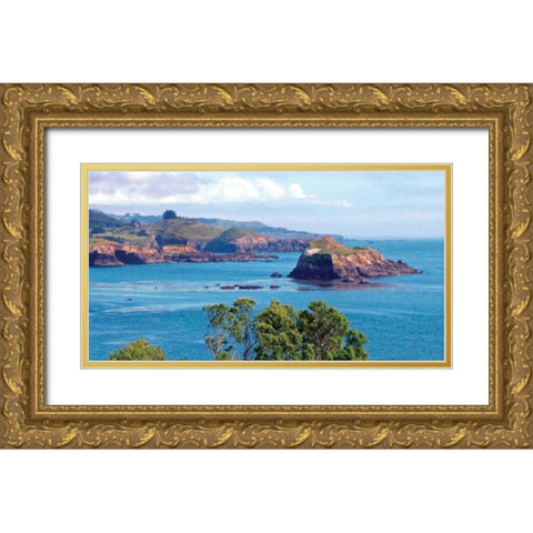 Sunny Afternoon Gold Ornate Wood Framed Art Print with Double Matting by Crane, Rita