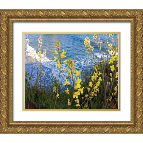 Wild Mustard Gold Ornate Wood Framed Art Print with Double Matting by Crane, Rita