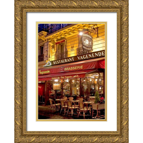 La Vagenende Gold Ornate Wood Framed Art Print with Double Matting by Crane, Rita