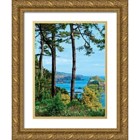 Sunny Afternoon Gold Ornate Wood Framed Art Print with Double Matting by Crane, Rita