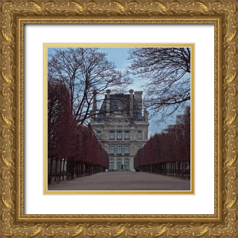 Pavillion des Tuileries Gold Ornate Wood Framed Art Print with Double Matting by Crane, Rita