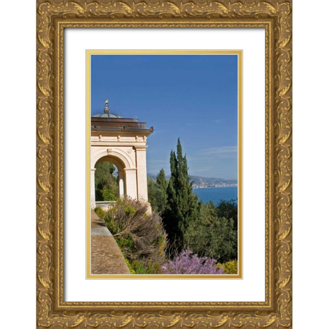 Italian Garden IV Gold Ornate Wood Framed Art Print with Double Matting by Crane, Rita
