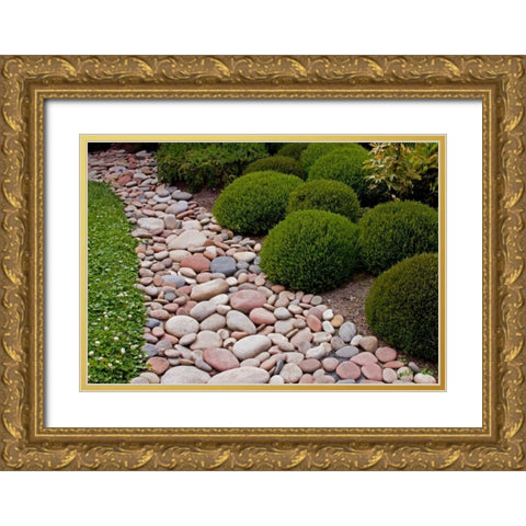 Garden Glimpse VII Gold Ornate Wood Framed Art Print with Double Matting by Crane, Rita