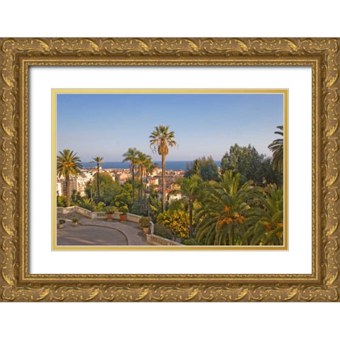 French Riviera I Gold Ornate Wood Framed Art Print with Double Matting by Crane, Rita