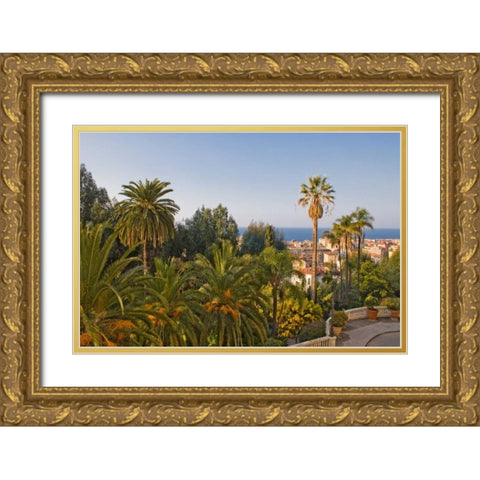 French Riviera II Gold Ornate Wood Framed Art Print with Double Matting by Crane, Rita