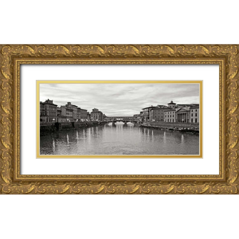 Ponte Vecchio IV Gold Ornate Wood Framed Art Print with Double Matting by Crane, Rita