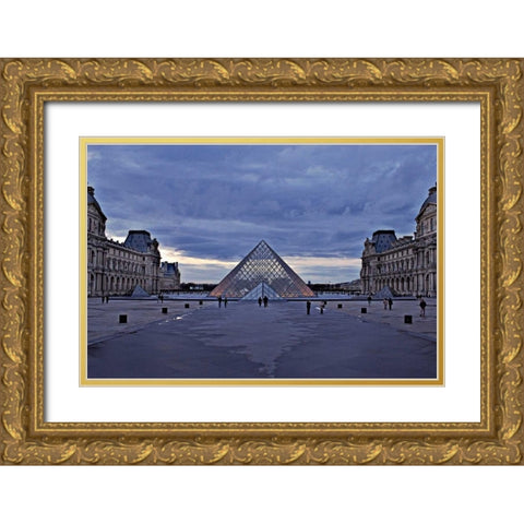 Pyramid at the Louvre III Gold Ornate Wood Framed Art Print with Double Matting by Crane, Rita
