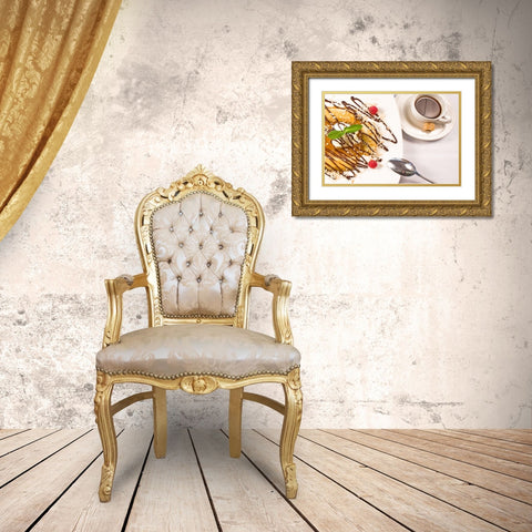 Dessert II Gold Ornate Wood Framed Art Print with Double Matting by Crane, Rita