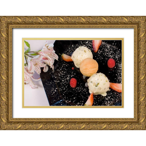 Dessert IV Gold Ornate Wood Framed Art Print with Double Matting by Crane, Rita
