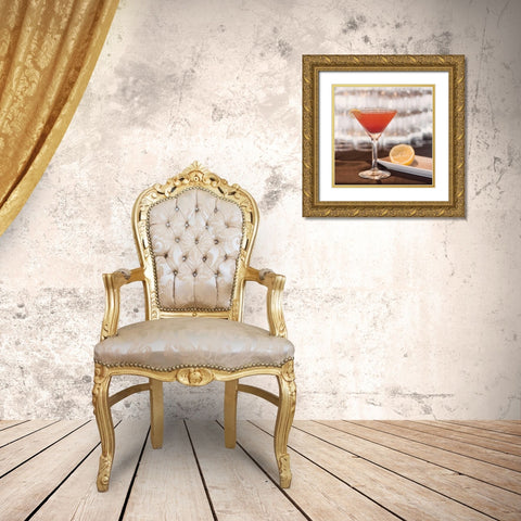Cocktails II Gold Ornate Wood Framed Art Print with Double Matting by Crane, Rita