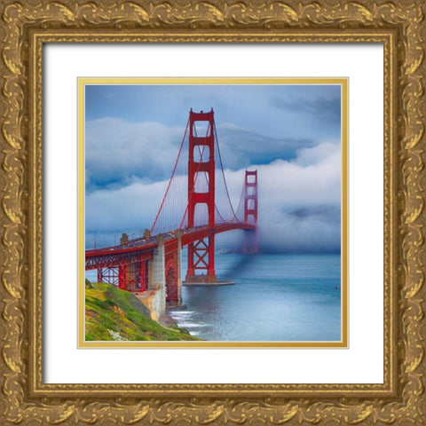 Golden Gate Bridge VII Gold Ornate Wood Framed Art Print with Double Matting by Crane, Rita