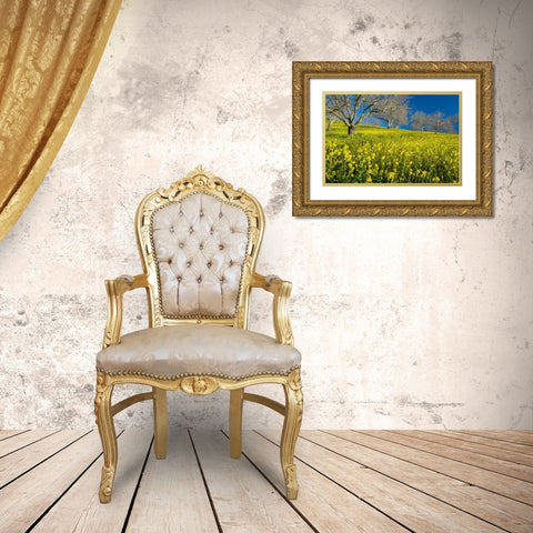 Mustard Factory II Gold Ornate Wood Framed Art Print with Double Matting by Geistweite, Mark
