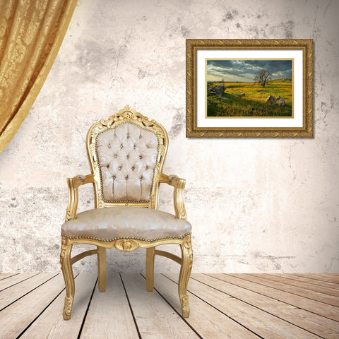 Summer Sun Gold Ornate Wood Framed Art Print with Double Matting by Geistweite, Mark