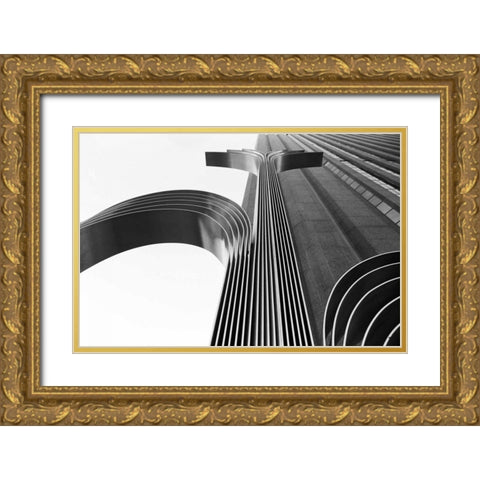 Steel Sculpture Gold Ornate Wood Framed Art Print with Double Matting by Hellmann, Stan