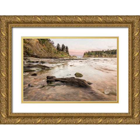 Sunrise at Sunset Bay II Gold Ornate Wood Framed Art Print with Double Matting by Hellmann, Stan
