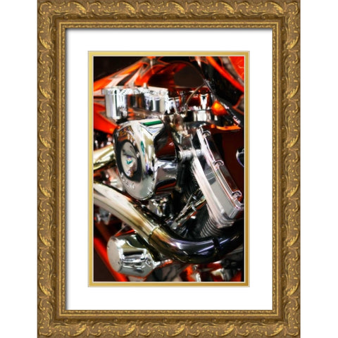 Custom Chopper I Gold Ornate Wood Framed Art Print with Double Matting by Hausenflock, Alan