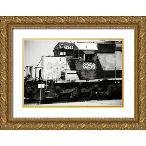 Engine 8256 Gold Ornate Wood Framed Art Print with Double Matting by Hausenflock, Alan