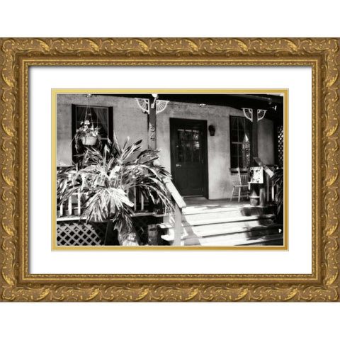 Old Town Cafe II Gold Ornate Wood Framed Art Print with Double Matting by Hausenflock, Alan