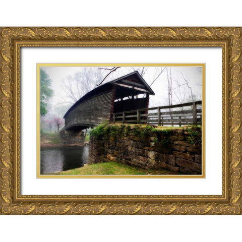 Humpback Bridge II Gold Ornate Wood Framed Art Print with Double Matting by Hausenflock, Alan