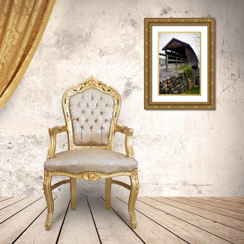 Humpback Bridge III Gold Ornate Wood Framed Art Print with Double Matting by Hausenflock, Alan