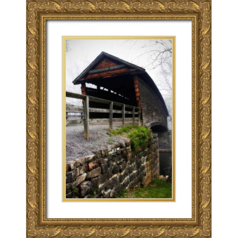 Humpback Bridge III Gold Ornate Wood Framed Art Print with Double Matting by Hausenflock, Alan