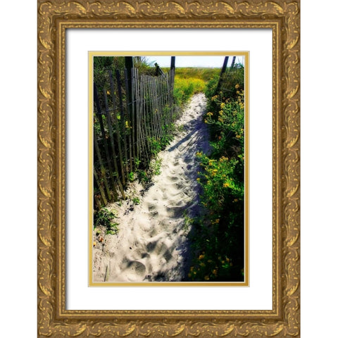 To the Beach I Gold Ornate Wood Framed Art Print with Double Matting by Hausenflock, Alan