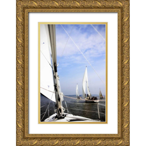 Quantico Fleet III Gold Ornate Wood Framed Art Print with Double Matting by Hausenflock, Alan