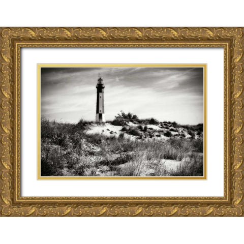 Cape Henry Light V Gold Ornate Wood Framed Art Print with Double Matting by Hausenflock, Alan