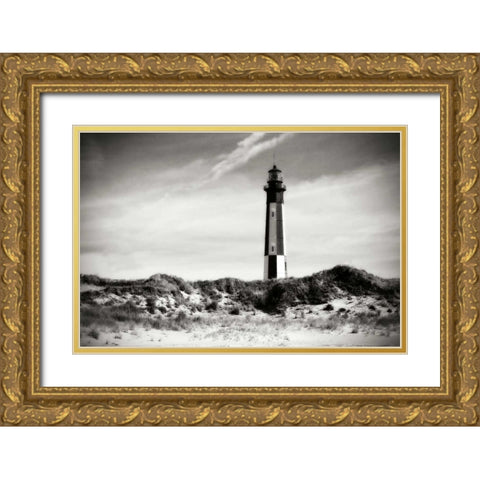 Cape Henry Light VI Gold Ornate Wood Framed Art Print with Double Matting by Hausenflock, Alan